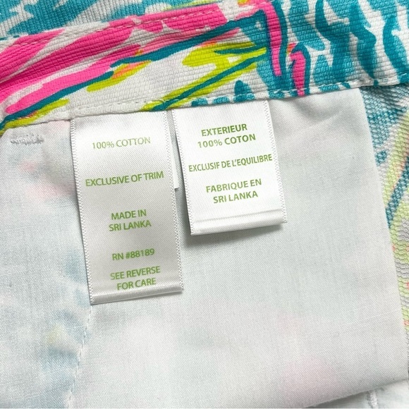 LILLY PULITZER Cotton Sailboat Print Mid Rise Colorful Nautical Adie Shorts 4 - Picture 7 of 7